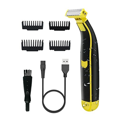 Eayoly Maquinilla de Afeitar eléctrica para Hombres | Recortadora y afeitadora a Prueba de Agua - Recortadora de Barba Recargable, Kit de Aseo Corpora