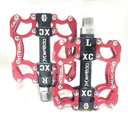 BAIHOGI Pedal MTB BMX 2 Tacos sellados Pegs Road Mountain Bike Aluminio Aluminio Piezas de Ciclismo Anti-Slip (Color : Red) características