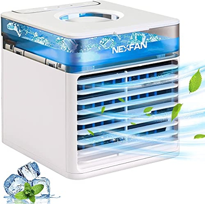 TOMYEUS Climatizador Evaporativo Portatil - Compacto Y PortáTil Enfriador Aire Portatil - 3 Velocidades Ajustables Air Conditioner Portable - para El