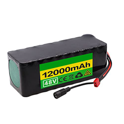 FREEDOH Batería Bicicleta Eléctrica De 48V Batería Litio De 12000mAh 13S4P Batería Iones Litio para Bicicletas Eléctricas De 100W-700W con Cargador De características