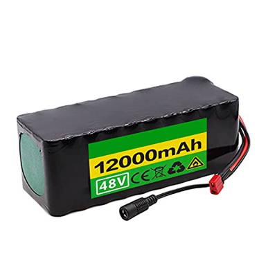 FREEDOH Batería Bicicleta Eléctrica De 48V Batería Litio De 12000mAh 13S4P Batería Iones Litio para Bicicletas Eléctricas De 100W-700W con Cargador De