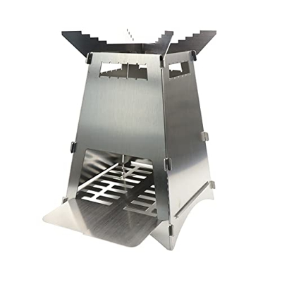 KJIUQ Parrilla de carbón portátil plegable para barbacoa, escritorio de barbacoa, mesa de acero inoxidable al aire libre, barbacoa para cocinar al air