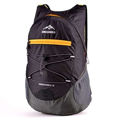SPORTARC Mochila al aire libre, ultraligera impermeable nylon mochila hombro senderismo viaje plegable bolsas al aire libre, negro
