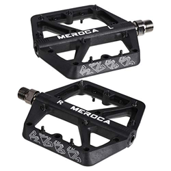 LIOOBO par de Pedales Ligeros de Bicicleta de Montaña de Fibra de Nylon Plataforma de Bicicleta Antideslizante Pedales Planos para Carretera de Montañ precio