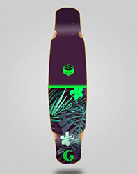 Glutier Skate Skateboard Longboard Deck Mix Bamboo 46x9 Nayarit Green características