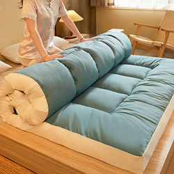 WOERD Colchón de Futón Japonés Grueso, Colchón Enrollable Acolchado, Colchón de Piso Enrollable Portátil para Habitaciones de Niños o áreas de Invitad precio