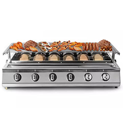ZHIRCEKE Parrilla para Barbacoas De Acero Inoxidable, Parrilla De Barbacoa De Mesa Portátil para Barbacoa De Gas para Bandeja De Asado Antiadherente E en oferta
