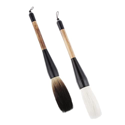 chiwanji 2 Piezas Pulgadas de Caligrafía China Sumi de Dibujo Eje de Bambú en oferta