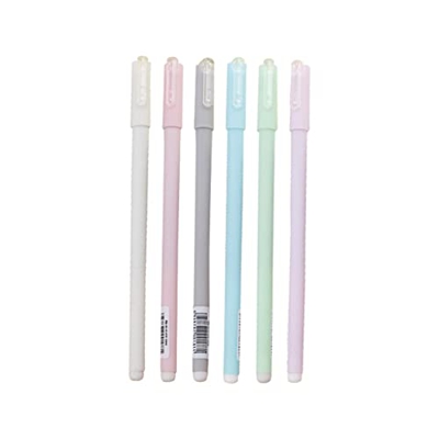 Bolígrafos de tinta de gel coloridos, creativos, Kawaii, para estudiantes y material escolar, paquete de 6 unidades, diseño práctico y duradero