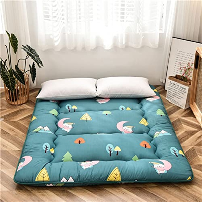 BAIHOGI Futon Plegable-Tatami Japones,Colchón De Tatami Grueso Dormir,Colchón Portátil para Acampar,colchn de Doble Espesor Individual para Alfombrill