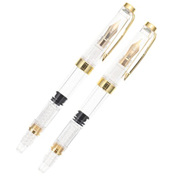 NUOBESTY 2 Piezas Fuente de Estudiante Pen Pen Transparente Fuente Pen Dibujo Escribir Revista Práctica Calligraphy Pens Pocket Pen Regalo para La Esc en oferta