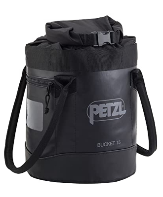 PETZL, Bucket 15, Bolsa De Soporte Autoportante, Negro, 15 Liters, Unisex Adulto