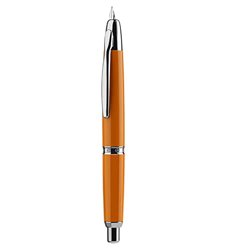 Majohn - Pluma estilográfica (A1, punta extrafina, retráctil, punta extrafina, metal, tinta naranja, con convertidor para escribir (con versión de cli características