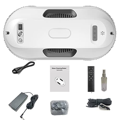 XHNCXHX Robot Automático De Limpieza De Ventanas, Limpieza De Cristales Inteligente con Control Remoto, Aspiradora De Ventana, Limpieza Ventanas De Az