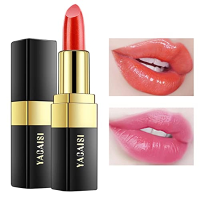 Pomrone Bálsamo Labial Que Cambia de Color, Lápiz Labial Que Cambia de Color a Prueba de Agua Magic Fast Apply, Gradient Decoloration Lipstick Bálsamo