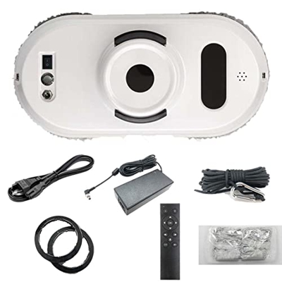 XHNCXHX Robot De Limpieza De Ventanas, Limpiador Inteligente De Vidrios para Interiores Y Exteriores, Kit De Limpieza Electrico De Ventanas De Azulejo
