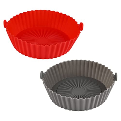 LUTER 2 Piezas Accesorios para Freidora de Aire Silicona para Freidora de Aire Silicona Freidora Aire 16 cm Freidora de Aire Revestimientos de Silicon