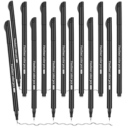 12 Paquetes Set de Rotuladores de Punta Fina Negros 0,4 mm Pluma de Punta Fina Bolígrafos de Caligrafía para Artista Dibujo Técnico Bocetos Escritura  precio