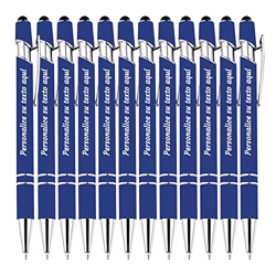 Bolígrafo personalizado, 12 piezas de bolígrafo personalizado con nombre, bolígrafo de tacto suave, el mejor bolígrafo para Navidad, graduación, anive en oferta
