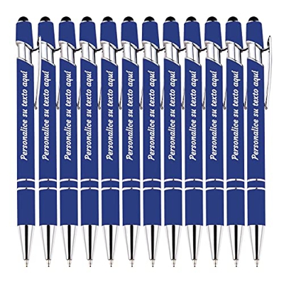 Bolígrafo personalizado, 12 piezas de bolígrafo personalizado con nombre, bolígrafo de tacto suave, el mejor bolígrafo para Navidad, graduación, anive