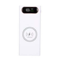 DOJR Caja de Batería del Banco 18650 del Poder, Exhibición Blanca Tipo-C del LCD del ABS de la Caja del Banco del Poder de DIY para los Teléfonos Móvi en oferta