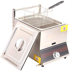 Freidora De Gas De Acero Inoxidable, Freidora De Acero Inoxidable De 6 L/12 L, Con Cestas Y Tapa Desmontables, Cocina Al Aire Libre, Pollo Asado, Pata precio