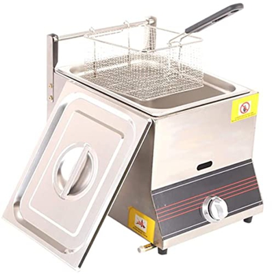 Freidora De Gas De Acero Inoxidable, Freidora De Acero Inoxidable De 6 L/12 L, Con Cestas Y Tapa Desmontables, Cocina Al Aire Libre, Pollo Asado, Pata