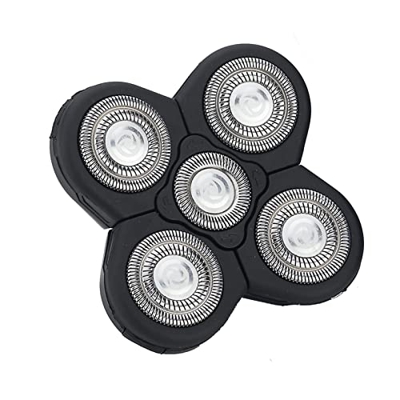 JIESITONG Hombres 5 Blade Razor Reemplazo Cabezales de Afeitado for alternar Flotante Lavable eléctrico 5D Shaver Trimmers Kit CHOADS Cutter 4D Cabeza