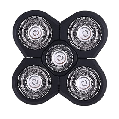 JIESITONG Reemplazo 5 Cabezas de Afeitado Cuchilla Duradera 5D Cuchilla de Afeitar for Hombres Barber Salon Shavers Electric Accessories Cabezales de 