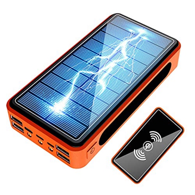 Wttfc Power Bank 30000Mah Bateria Externa Carga Rápida USB C 10W Wireless Charger QC 3.0 Bateria Portatil Power Delivery con 4 Salidas 3 Entrdas Carga