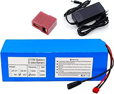 stdpcxz 48V 30Ah Paquete Batería Iones Litio Bicicleta 30000Mah Eléctrica Batería Litio para Bicicleta Eléctrica Batería para Motor 200W-1000W con Pla