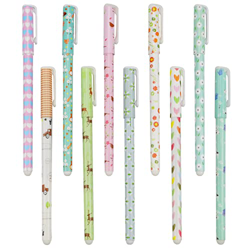 milaosk 10 Pcs Plumas de Gel Color 0,38 mm Bolígrafo de Gel Bolígrafo de Gel Colores Bolígrafo Neutro de Color Dibujos Animados para el Colegio la Ofi características