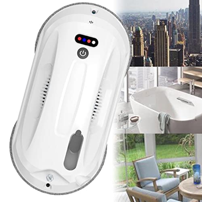XHNCXHX Robot Limpia Cristales Inteligente con Rociador De Agua Automático, Robot De Limpieza De Vidrio, Succión Fuerte 2800Pa, para Vidrio, Azulejo, 