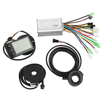 BuyWeek Kit de Controlador de Motor de Bicicleta eléctrica, DC 36V 48V Bicicleta eléctrica 15A Controlador LCD S866 Medidor de Pantalla 130X Shifter 8