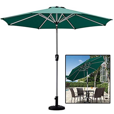 Sombrilla De Jardín De 8.9 Pies, Sombrilla De Exterior para Piscina De Patio Trasero con Cubierta De Césped, Sombrilla De Patio con Botón De Inclinaci