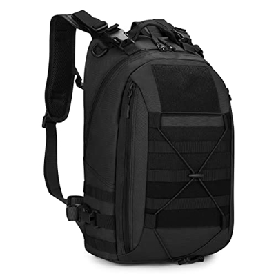 Macutos de Senderismo,25L Mochila Militar Táctica Pequeña,Mochila de Trekking MOLLE Paquete de Asalto Impermeable Mochila de Combate para Camping Pesc