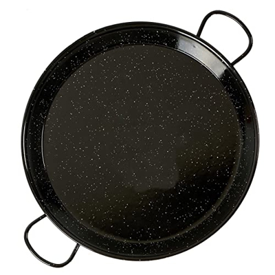 Paellera - Bandeja de cocina (34 cm, acero grande, para barbacoa