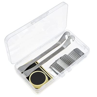 BESPORTBLE Kit de Herramienta de Reparación de Neumáticos para Bicicletas Parches de Reparación de Neumáticos Parches de Reparación de Neumáticos Rasp