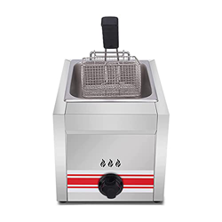 WZXCV Olla para freír Profunda de 10 l, Horno de Gas, freidora multifunción Comercial, encimera de Acero Inoxidable Grueso, Organizador para freír, Do en oferta