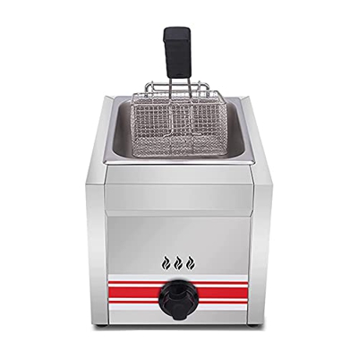 WZXCV Olla para freír Profunda de 10 l, Horno de Gas, freidora multifunción Comercial, encimera de Acero Inoxidable Grueso, Organizador para freír, Do