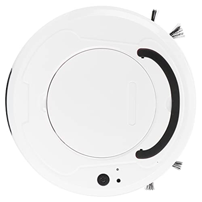 Robot de Limpieza, Aspirador Robot de Succión Inteligente Anticaída 1300Pa con Caja de Polvo de 400 ML para Alfombras de Piso Duro de Pelo bajo para l