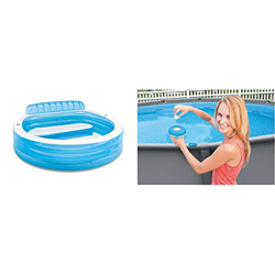 Intex Piscina Hinchable con sillón 224x216x76 cm 590 l + 29040NP Dispensador químico para Piscinas y SPA diámetro 12,7 cm precio