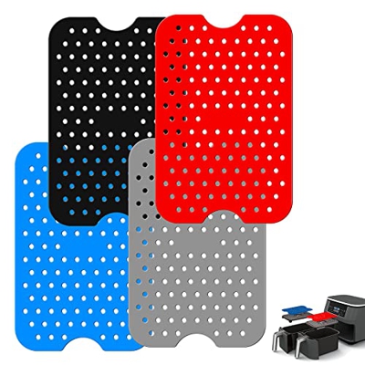 Revestimientos De Silicona para Freidora De Aire, 4 Piezas Revestimientos De Freidora De Aire De Silicona Reutilizables, Accesorios De Cocina para Fre