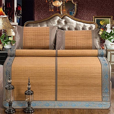 Alfombras para dormir de verano Matería de bambú de verano Ratán Enfriamiento de la colapas de dormir de doble cara, plegable, plegable, almohadillas,
