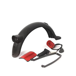 SSIJK 1 Set Electric Scooter Fender Kit Scooter Trasero Mudguard con Kit de luz Ajuste for actualizado (Color : Black) precio