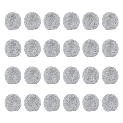 24 piezas de ventana limpiador de ventana de tela de tela de llanura Piezas de aspiradora Robot Robot Aspirador de trapeador húmedo Compatible con Hob