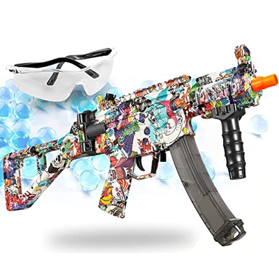 SZJYMY Eléctrico con Gel Ball Blaster - MP5K Full Auto Splatter Ball Blasters con 40000 Perlas de Agua Recargables Alimentado por batería - para Activ