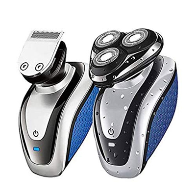 Electric Shavers for Men Mens Electric Razor Dry Wet Waterproof Man Rotary Facial Shaver Portable Face Shaver Cordless Travel USB Rechargeable for Dad