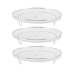 Air Fryer Dehydrator Racks Safe Durable Stackable Design for Pressure Cooker (Color : Silver, Size : 20 * 9cm) (Silver 20 * 9cm) en oferta
