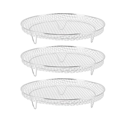 Air Fryer Dehydrator Racks Safe Durable Stackable Design for Pressure Cooker (Color : Silver, Size : 20 * 9cm) (Silver 20 * 9cm)